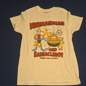 Nickelodeon Cream Mermaidman and Barnacleboy Kids T-Shirt